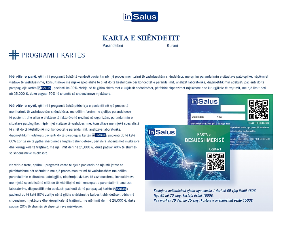 Karta e shendetit insalus