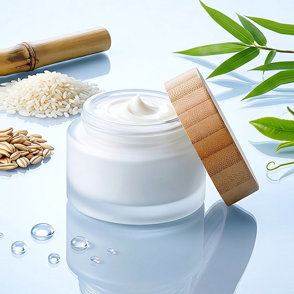 Pot en Verre Givré avec Couvercle en Bambou pour cosmétiques - Bambou Ecopack Origin