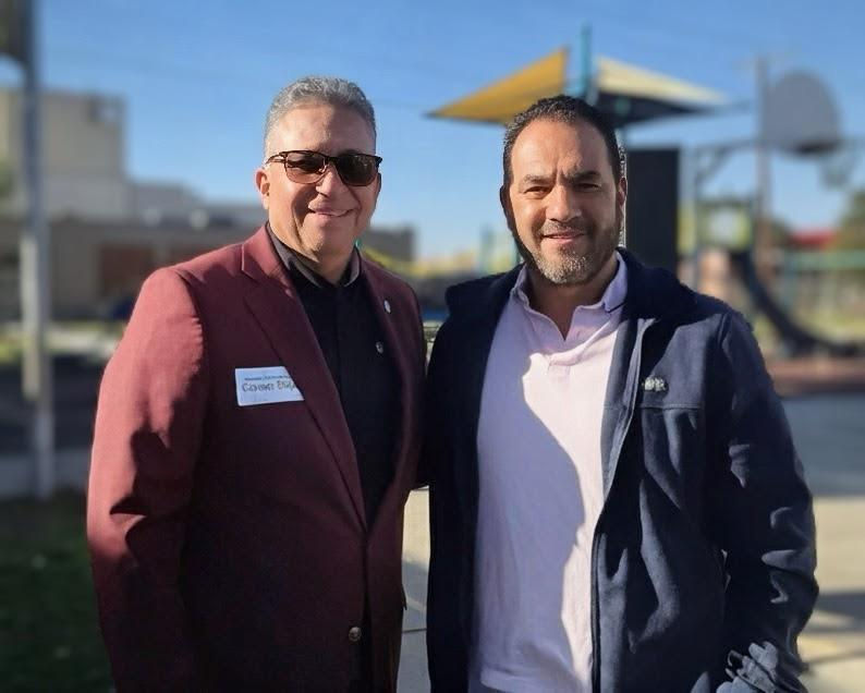 Pastor Marcos and Mayor Eric Enriquez.