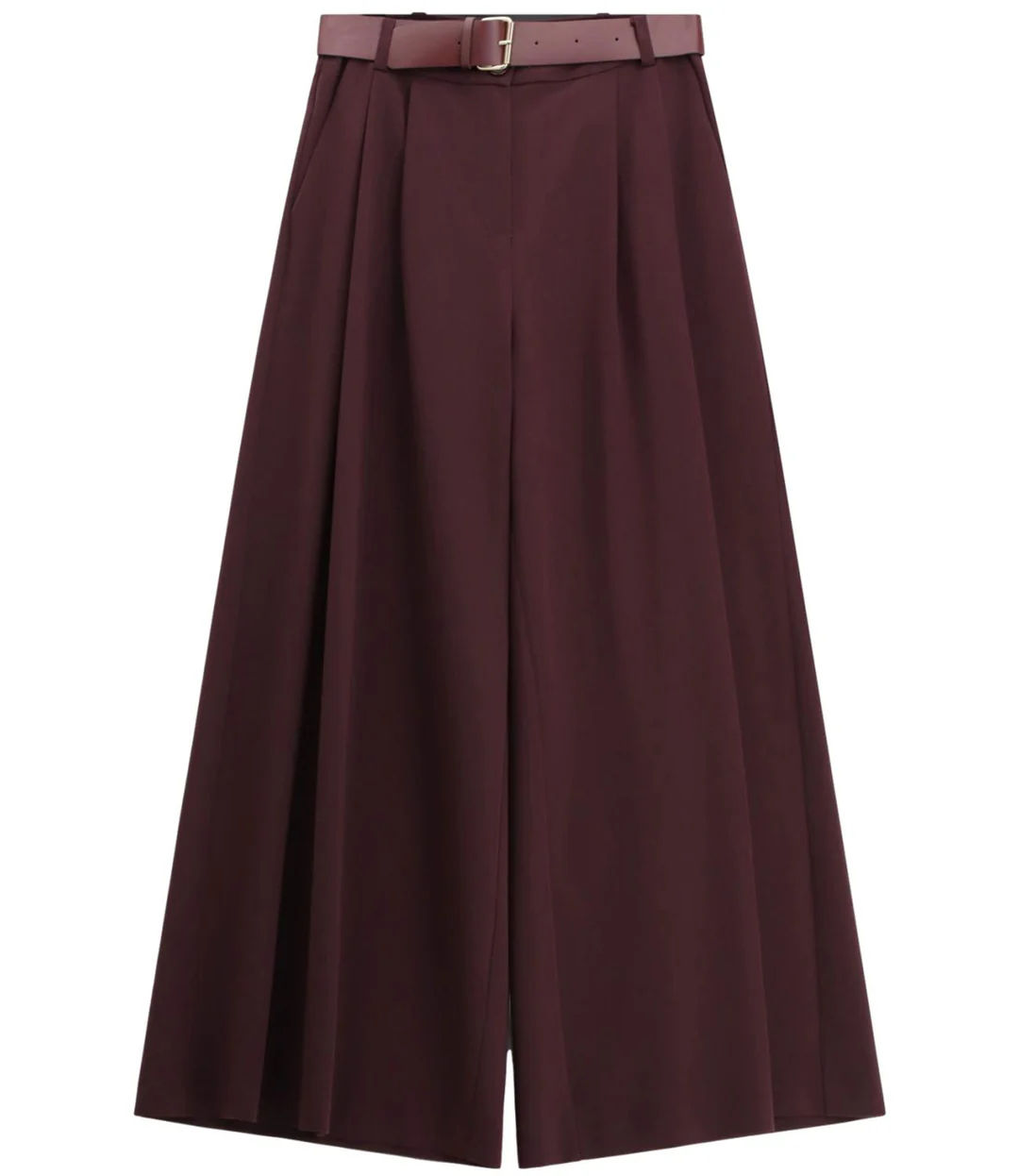 Elegant plain color palazzo trousers
