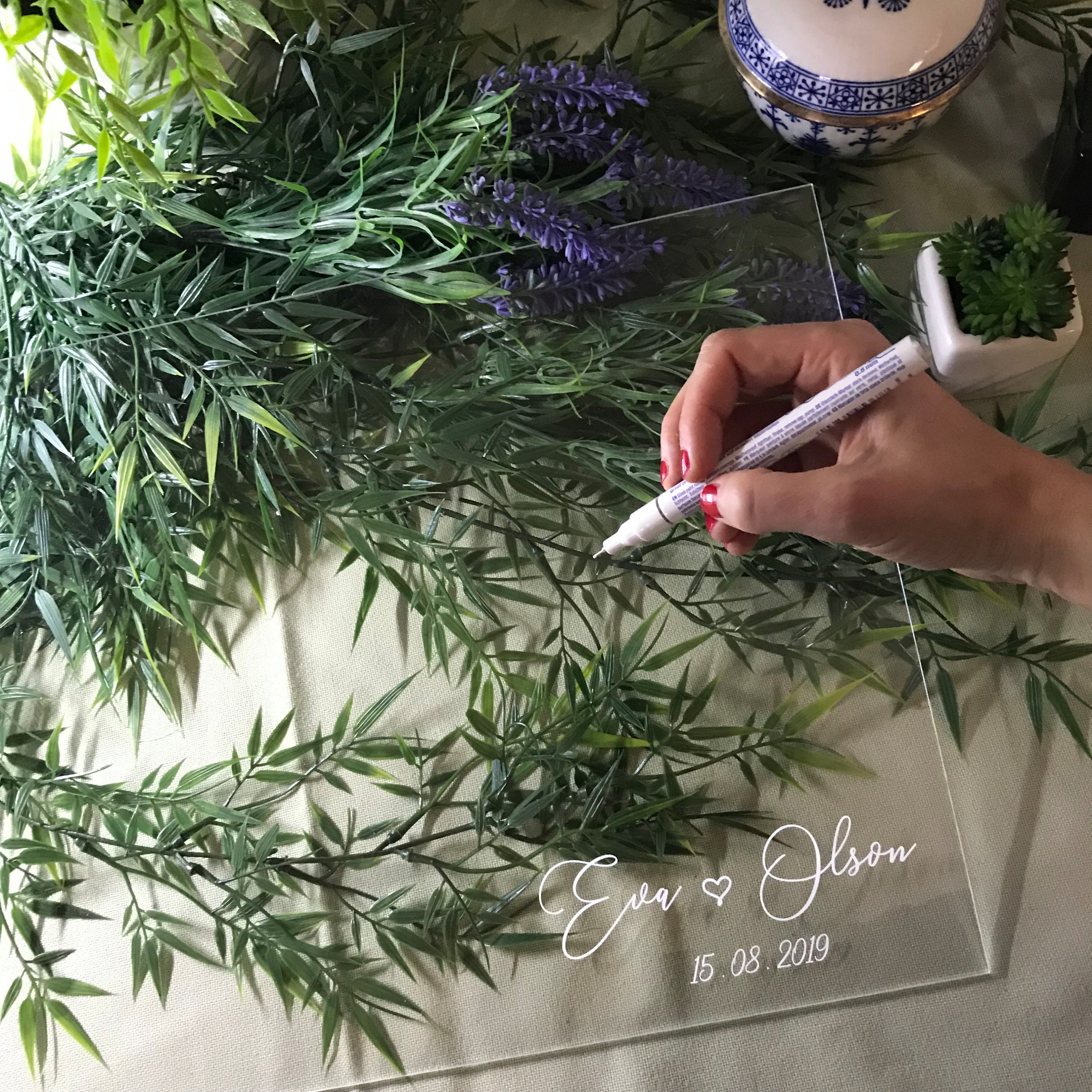 Guest Book Sign in Clear Acrylic