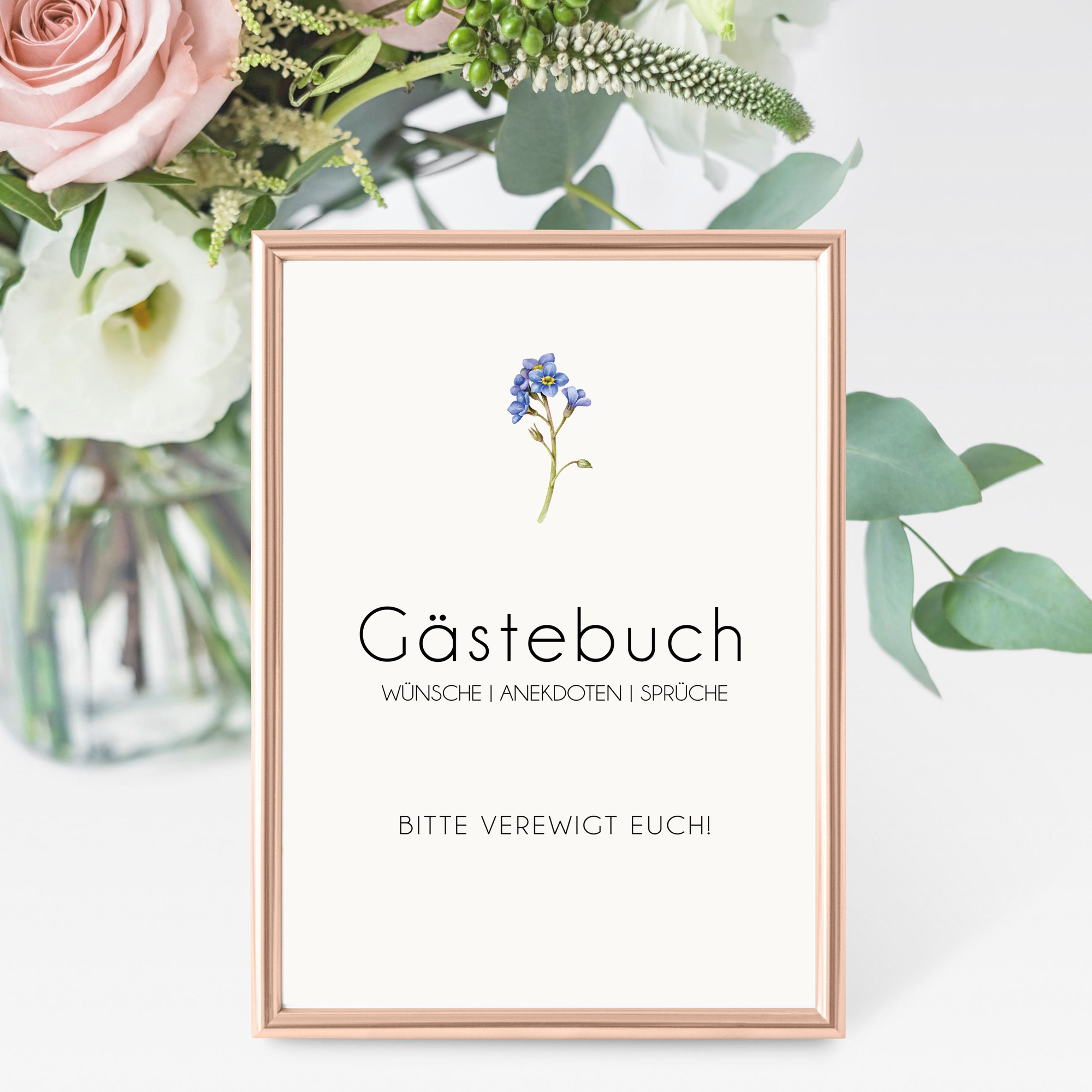 Sign my guestbook forget me not flower