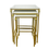 Thumbnail: SQUARE GOLD MARBLE NESTING TABLES 3PCS/SET