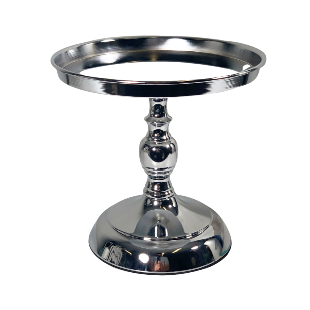 Silver Single Cake Stand Small
