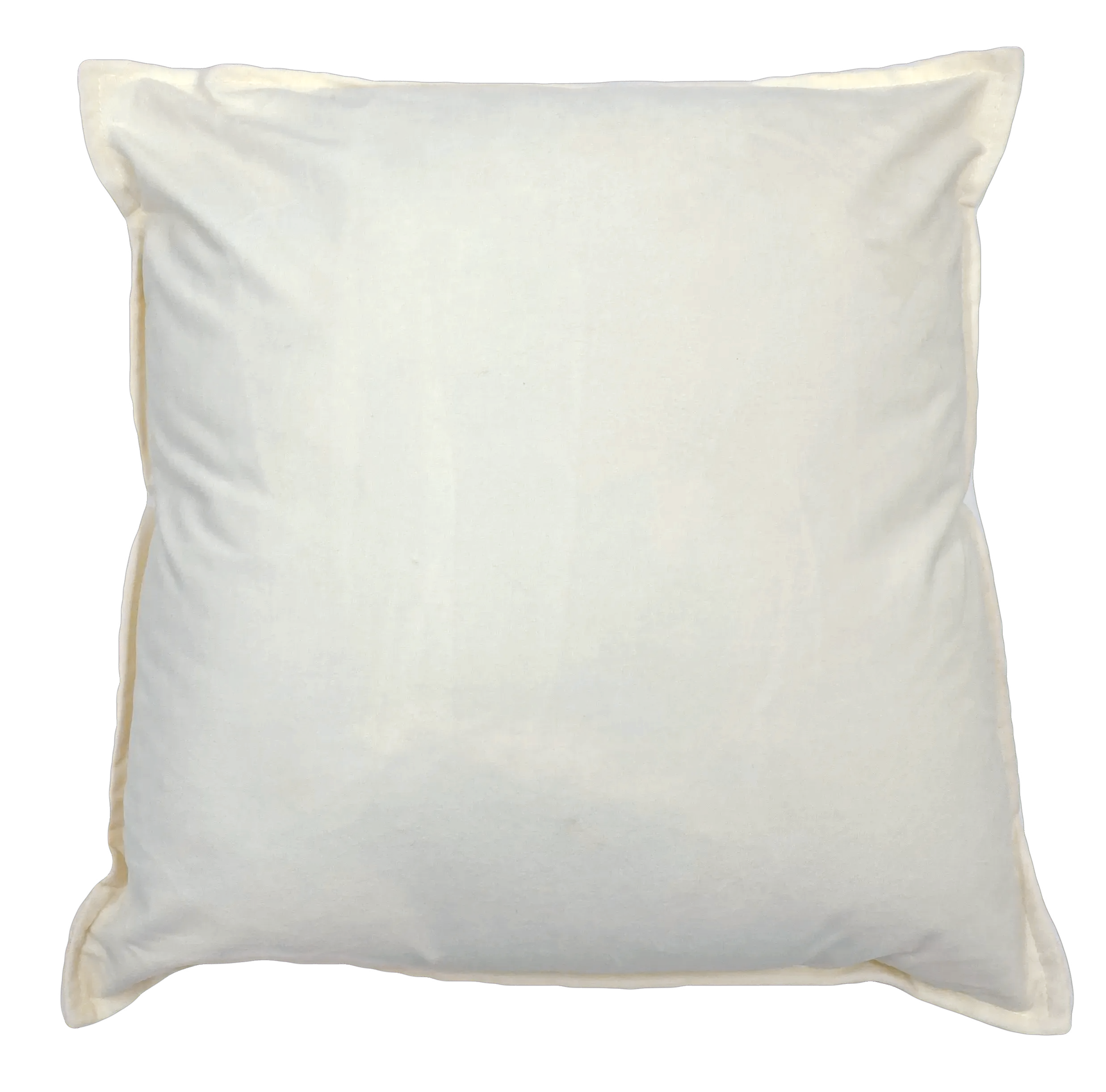 Euro Ivory White Velvet Cushion 60x60cm
