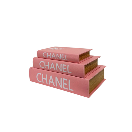 Chanel Luxury Designer Book Box Set of Pink Gift it