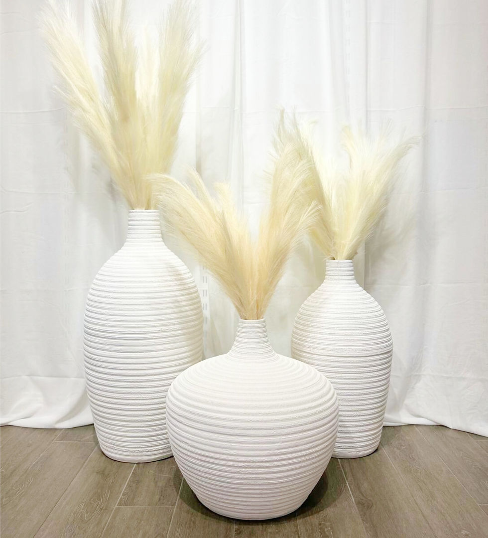 Thumbnail: Rippled White Floor Vase/Pot Small