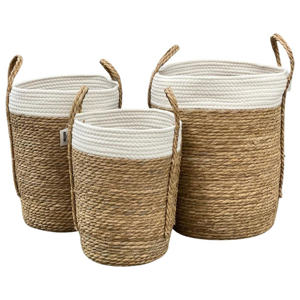 Macarthur Natural White Storage Laundry Baskets