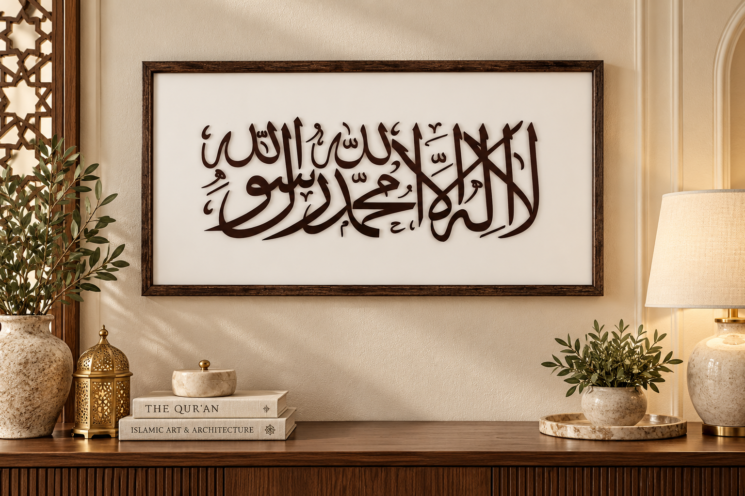 3D Canvas Islamic Calligraphy -'Shahada'