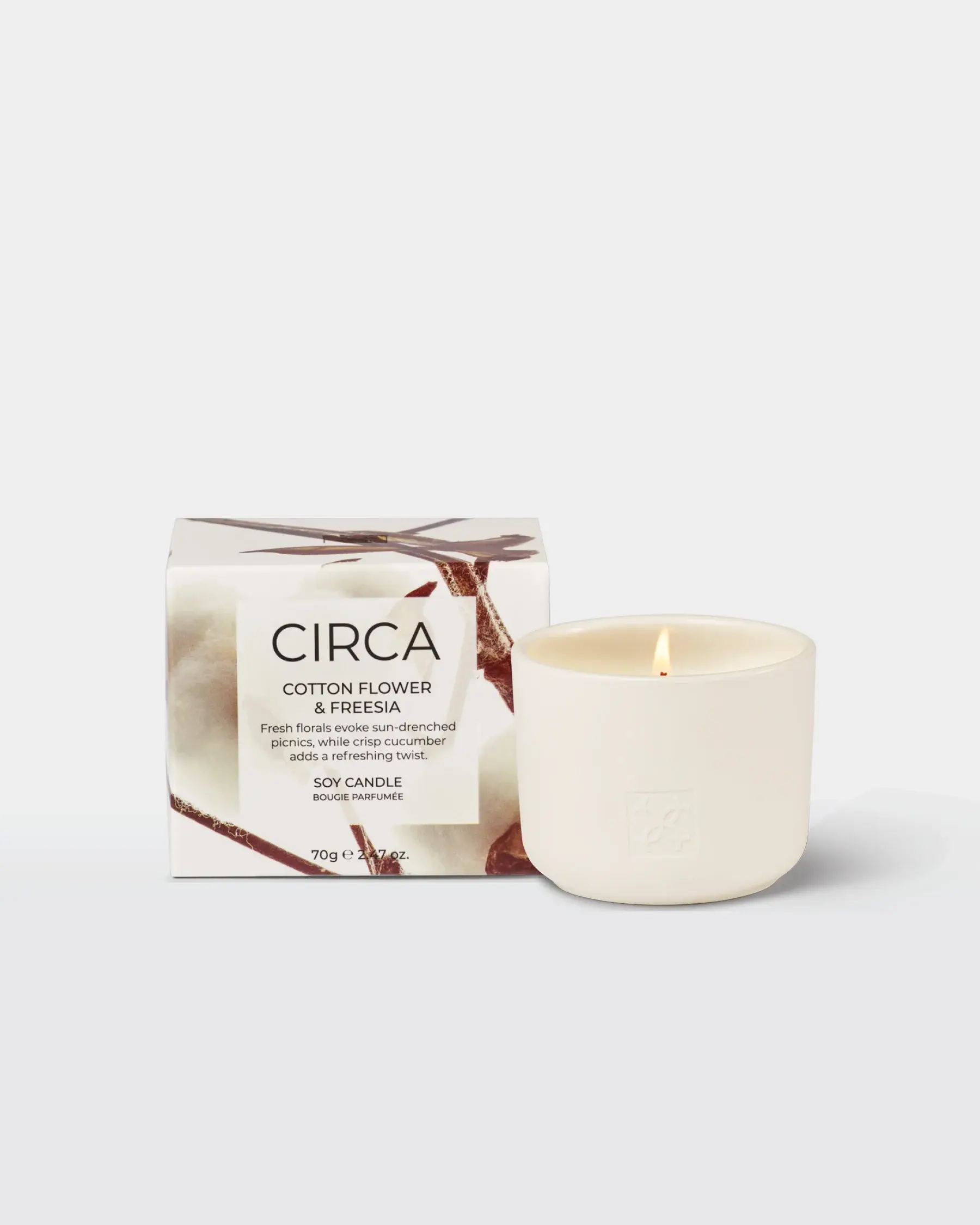 Circa Fragrance COTTON FLOWER & FREESIA 70g Soy Candle