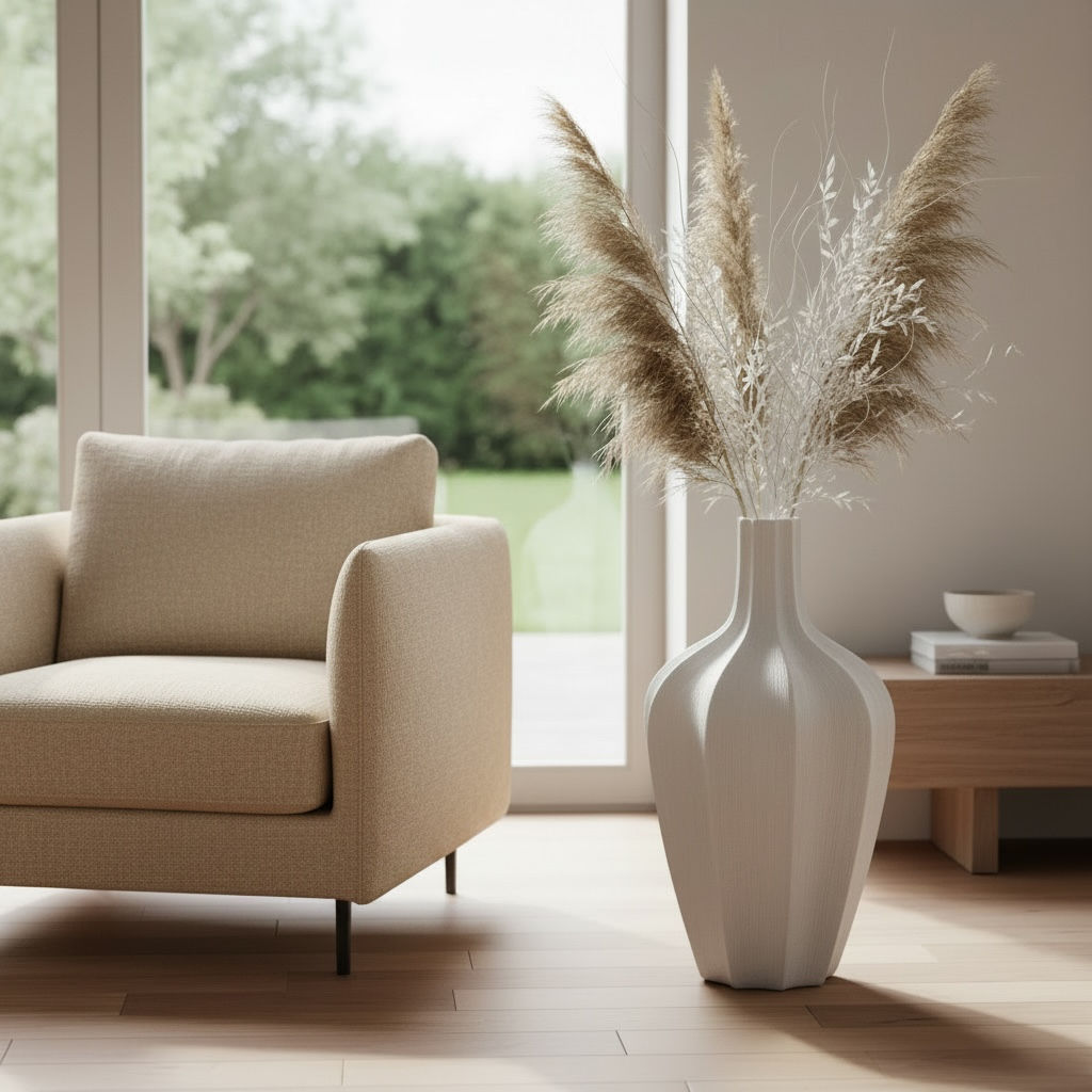 Small Charlie White Floor Pot