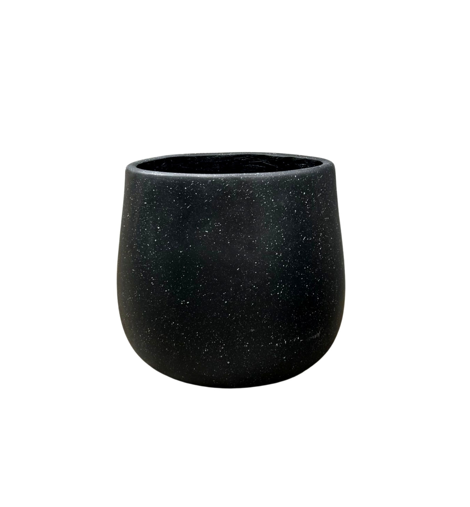Black Spotted Terrazzo Pot/Planter Medium