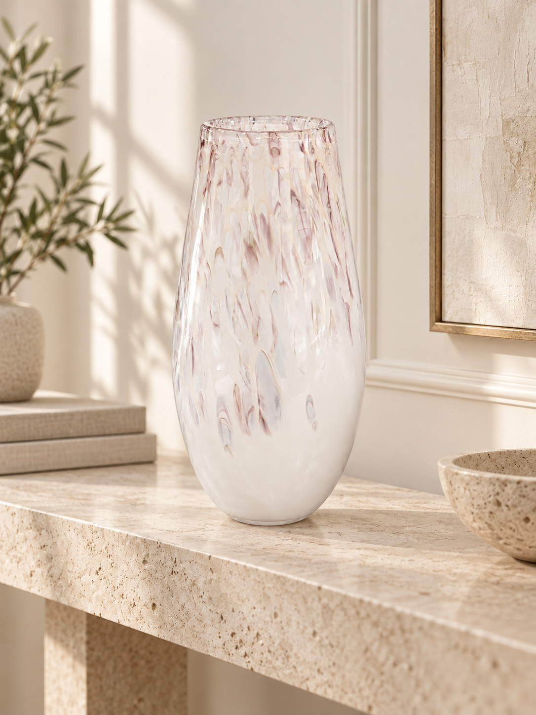 Lavender Bloom Art Vase Large