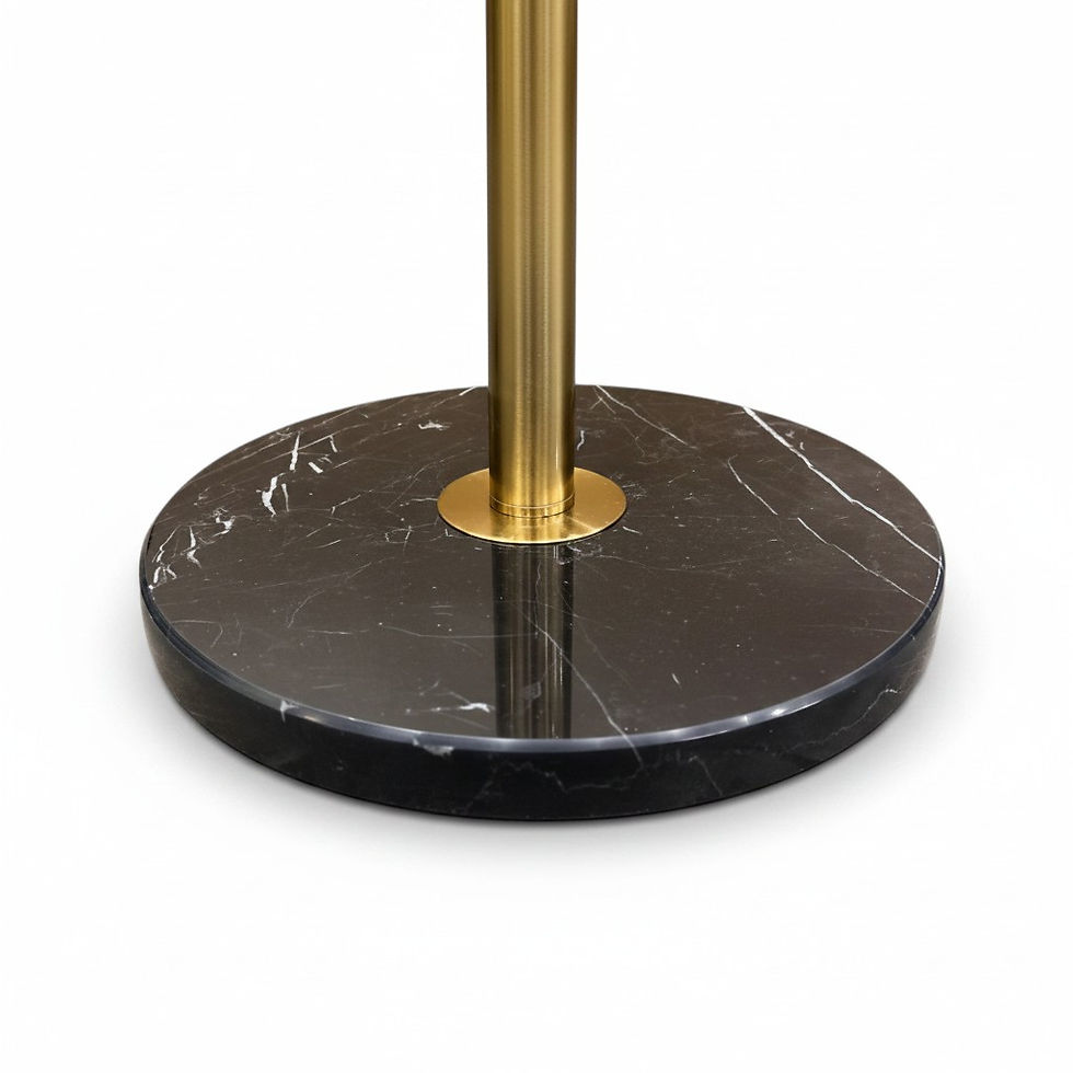 Thumbnail: The Royal Crystal Ball Gold Stem Floor Lamp - White Shade
