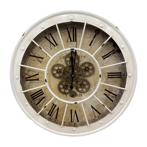 JD Bassett Industrial White Wall Clock 60cm Gift it