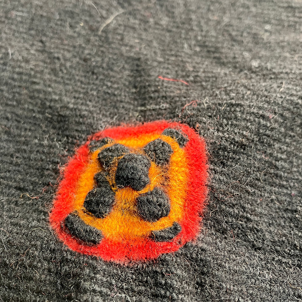Thumbnail: Bandhani Tie-Dye Nambu Wool - Black