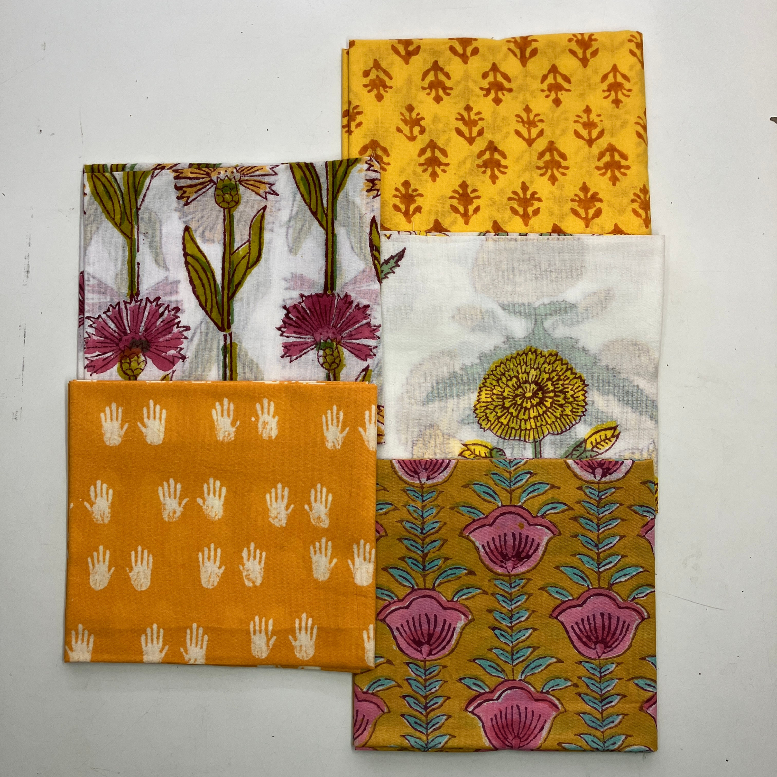 FQB9 Fat Quarter Bundle - Yellows/Mustard