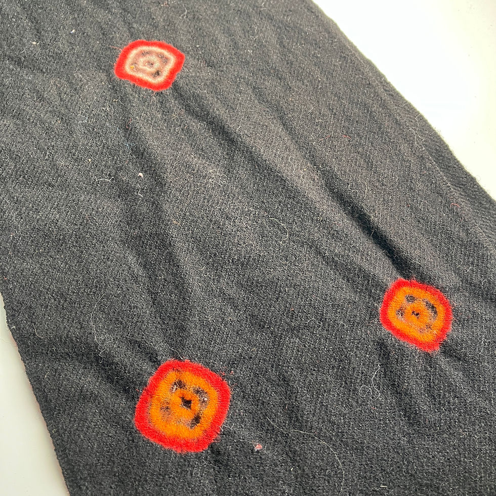 Thumbnail: Bandhani Tie-Dye Nambu Wool - Black