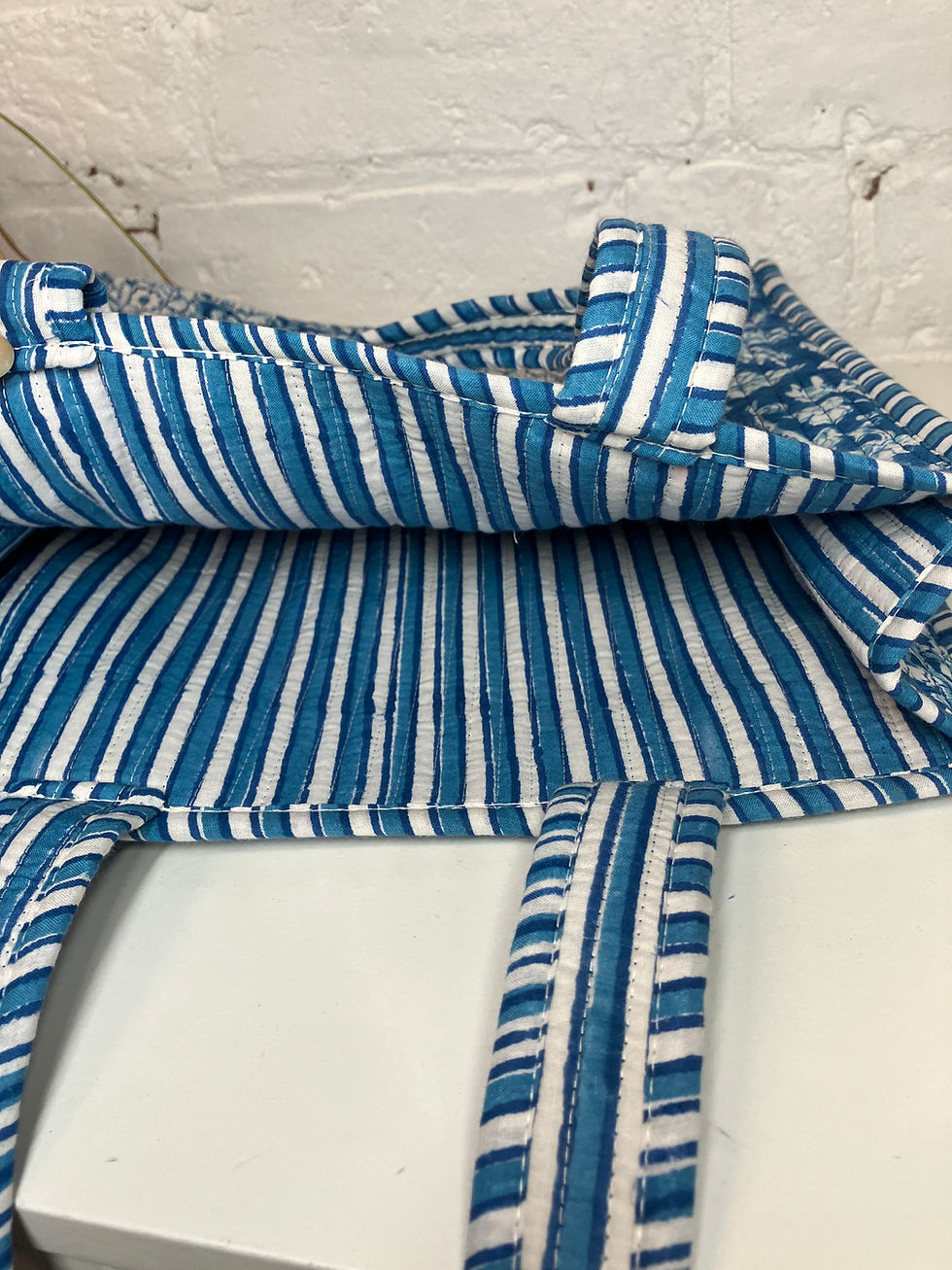 Thumbnail: Quilted Tote Bag - Betty Blue