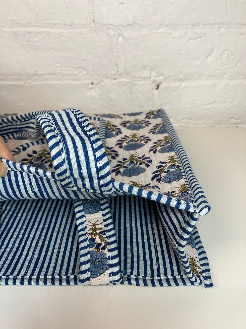 Thumbnail: Quilted Tote Bag - Tarnya Blue
