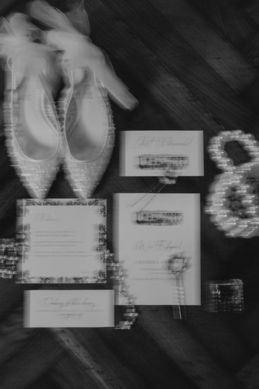 Design wedding stationery flatlay