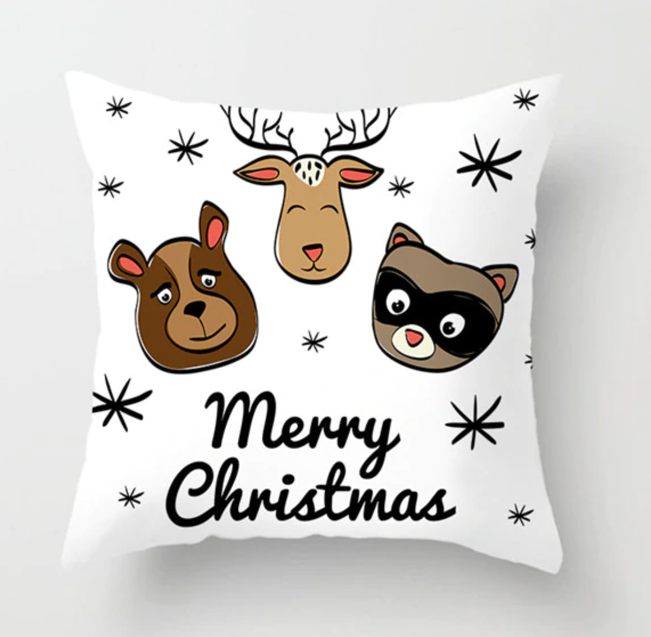 Funda de cojín navideño Merry