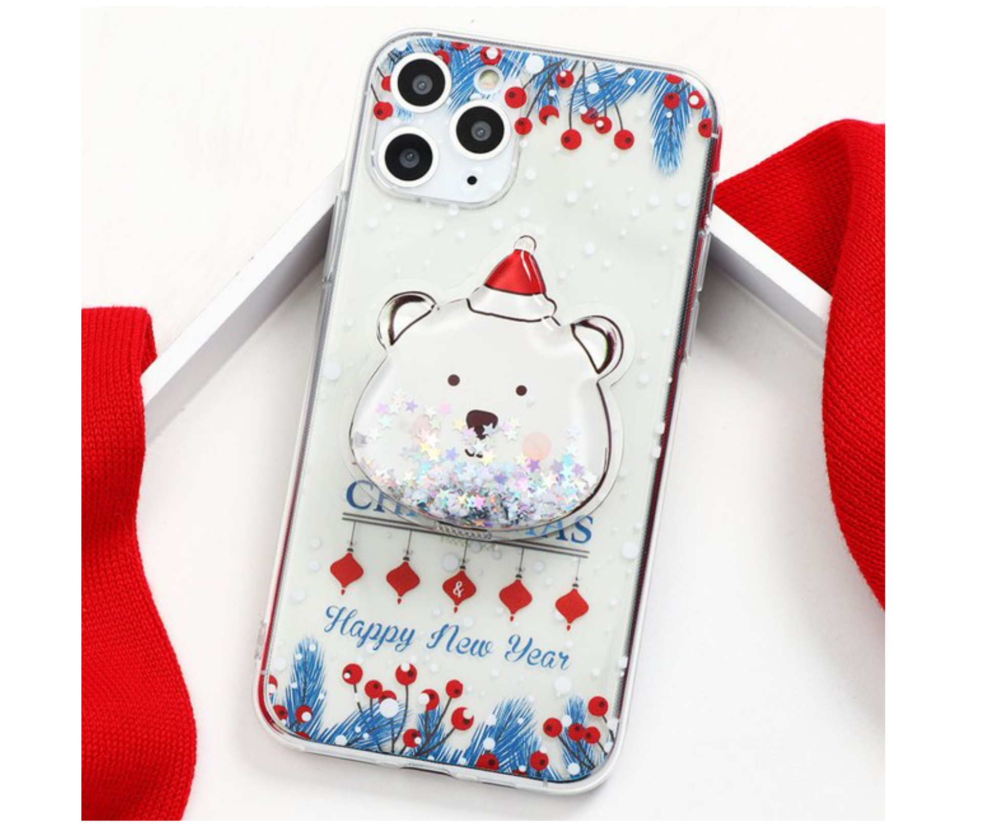 Funda para iPhone oso polar blanca