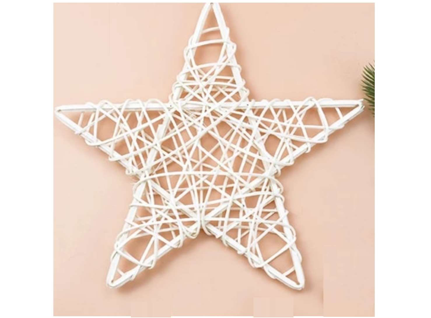 Estrella de madera blanca