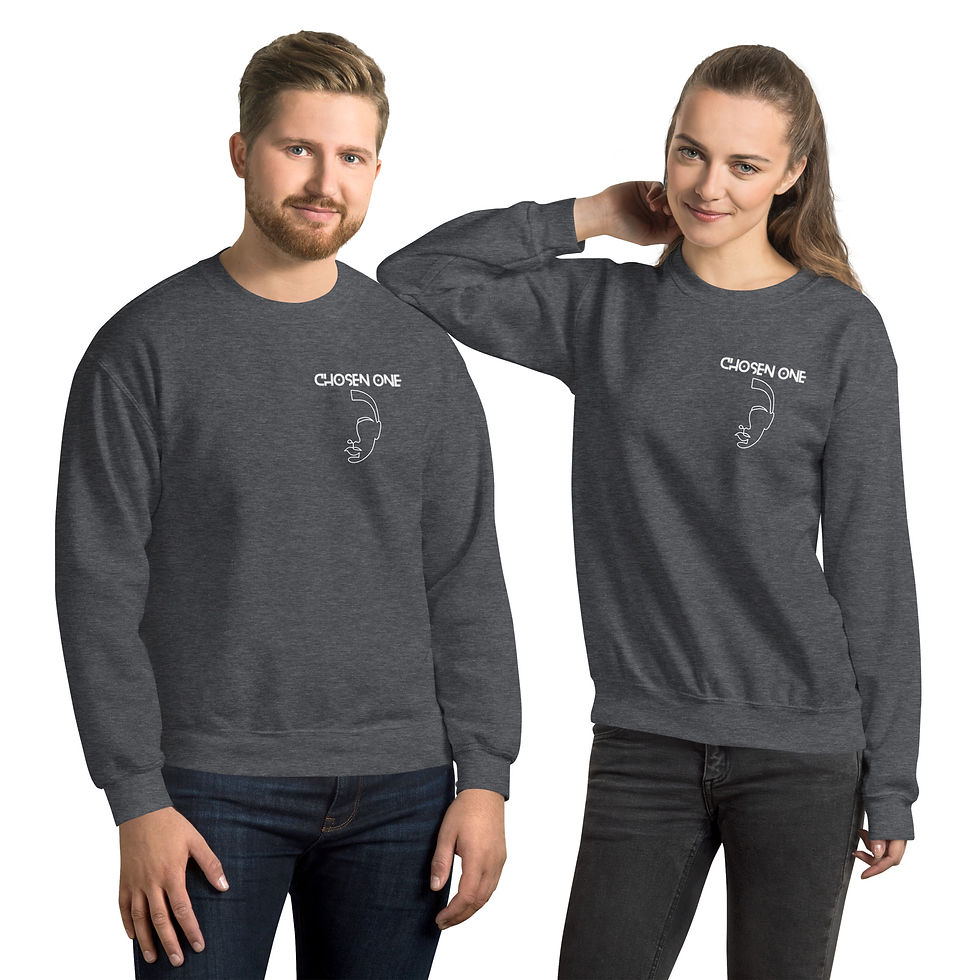 Miniatura: Chosen one white Unisex Sweatshirt