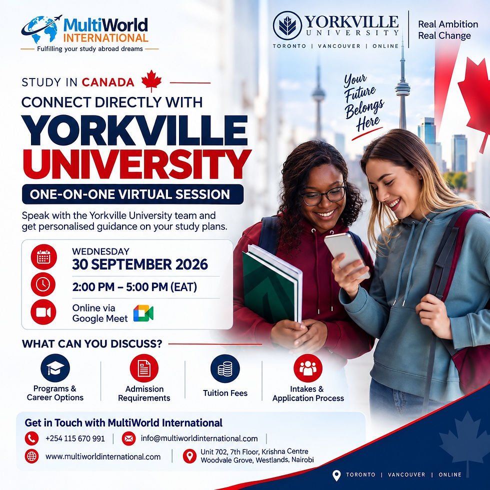 Study in Canada with Yorkville University — Live Virtual Information Session