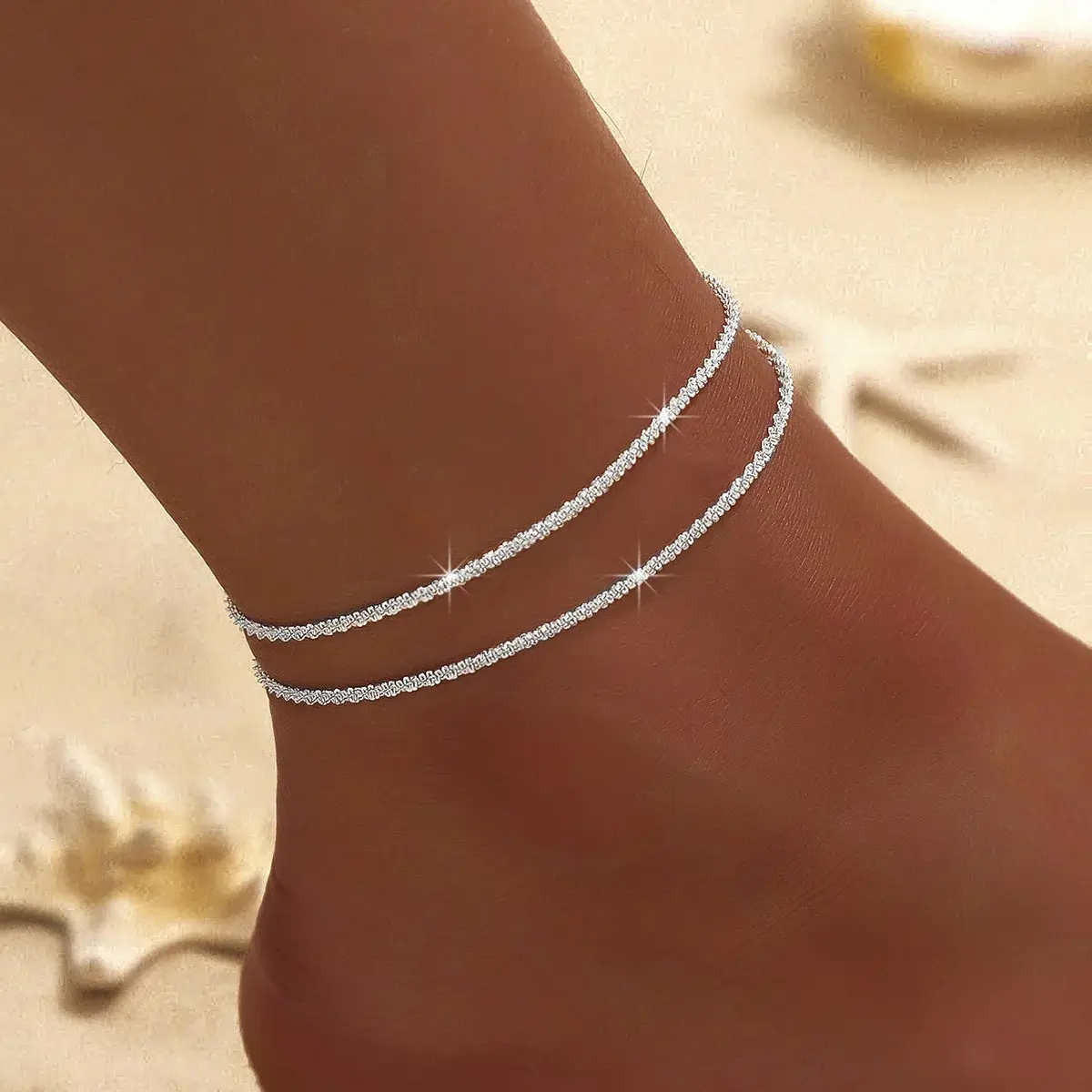 Bracelets de cheville Minimaliste Étincelante LATS