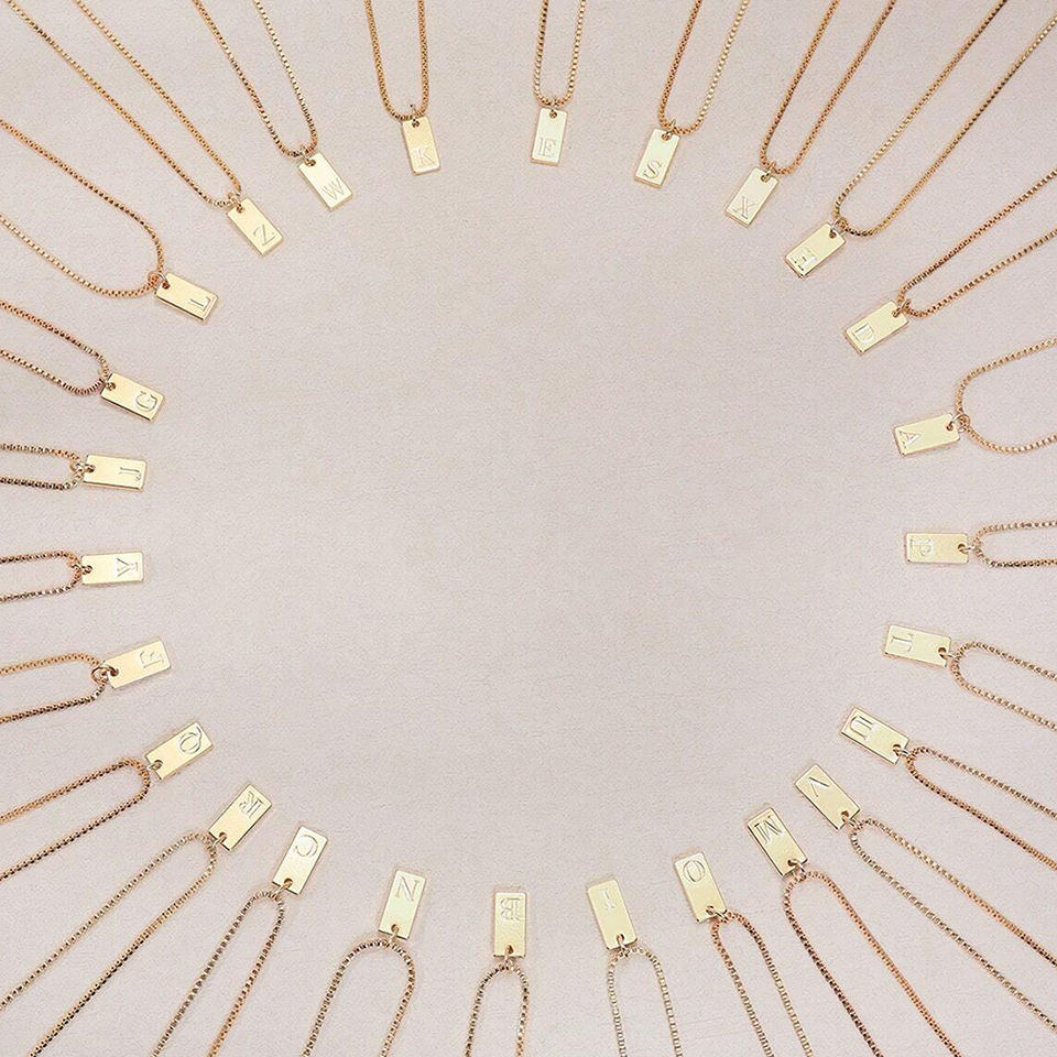 Miniature : Collier Lettre Initiale Gravée