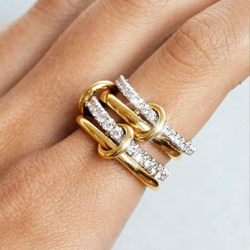 Bague Empilable Géométrique "Ins Style"