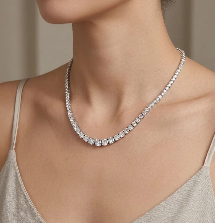 Collier Riviera Dégradé de Moissanite