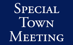 Save The Date!  Special Town Meeting October 23, 2023