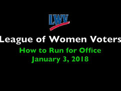 Interested in Running For Office? We Can Help!