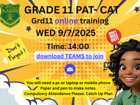 Grade 11 CAT PAT