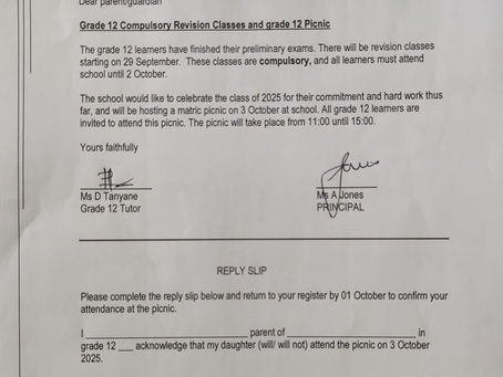 Grade 12 End of Term