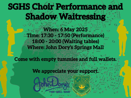 SGHS Choir Performance and Shadow Waitressing