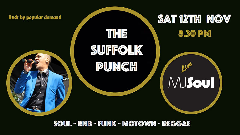 MJ soul Live at The Suffolk Punch Ipswich 