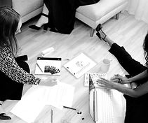 Designer sketching a logo concept by hand