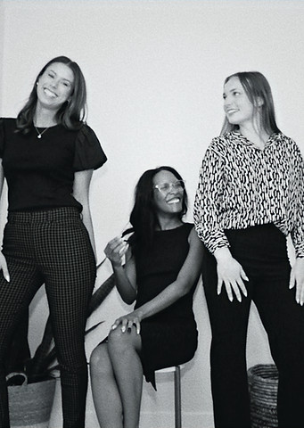 Brand Babes founders Diara Jones, Izzy Dozier, and Jamie Fields smiling together