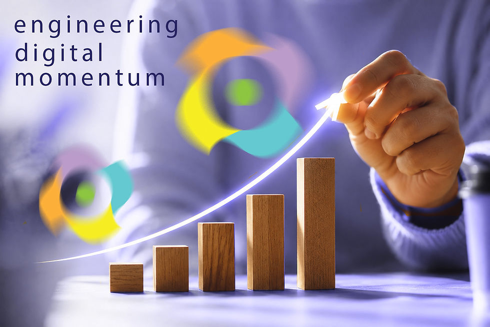 Graphic illustrating digital momentum