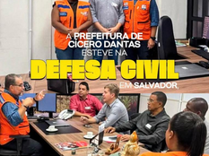 A Prefeitura de Cícero Dantas esteve em Salvador em reunião com a Defesa Civil do Estado, buscando apoio, alinhando estratégias e solicitando recursos.
