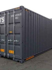 Gray metal storage container