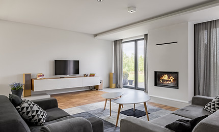 White and Grey Living Room