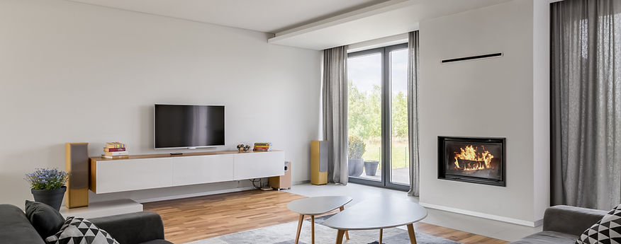 White and Grey Living Room