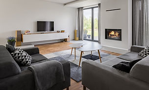 White and Grey Living Room