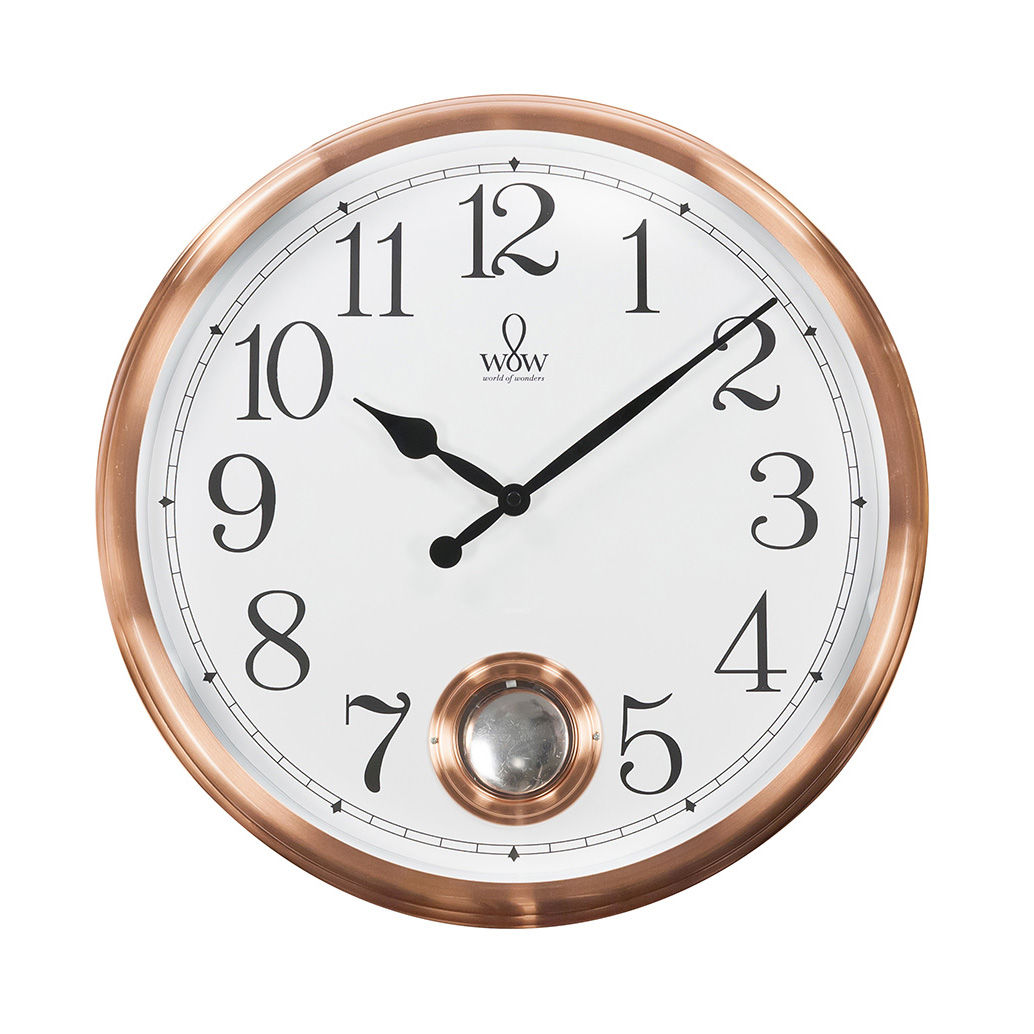 Relógio de parede cromado com Pêndulo