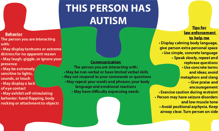 Autism Identification Card